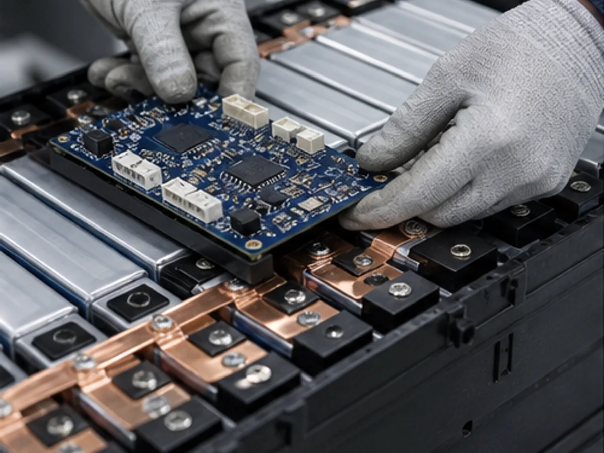 BMS being fitted into a vehicle battery pack